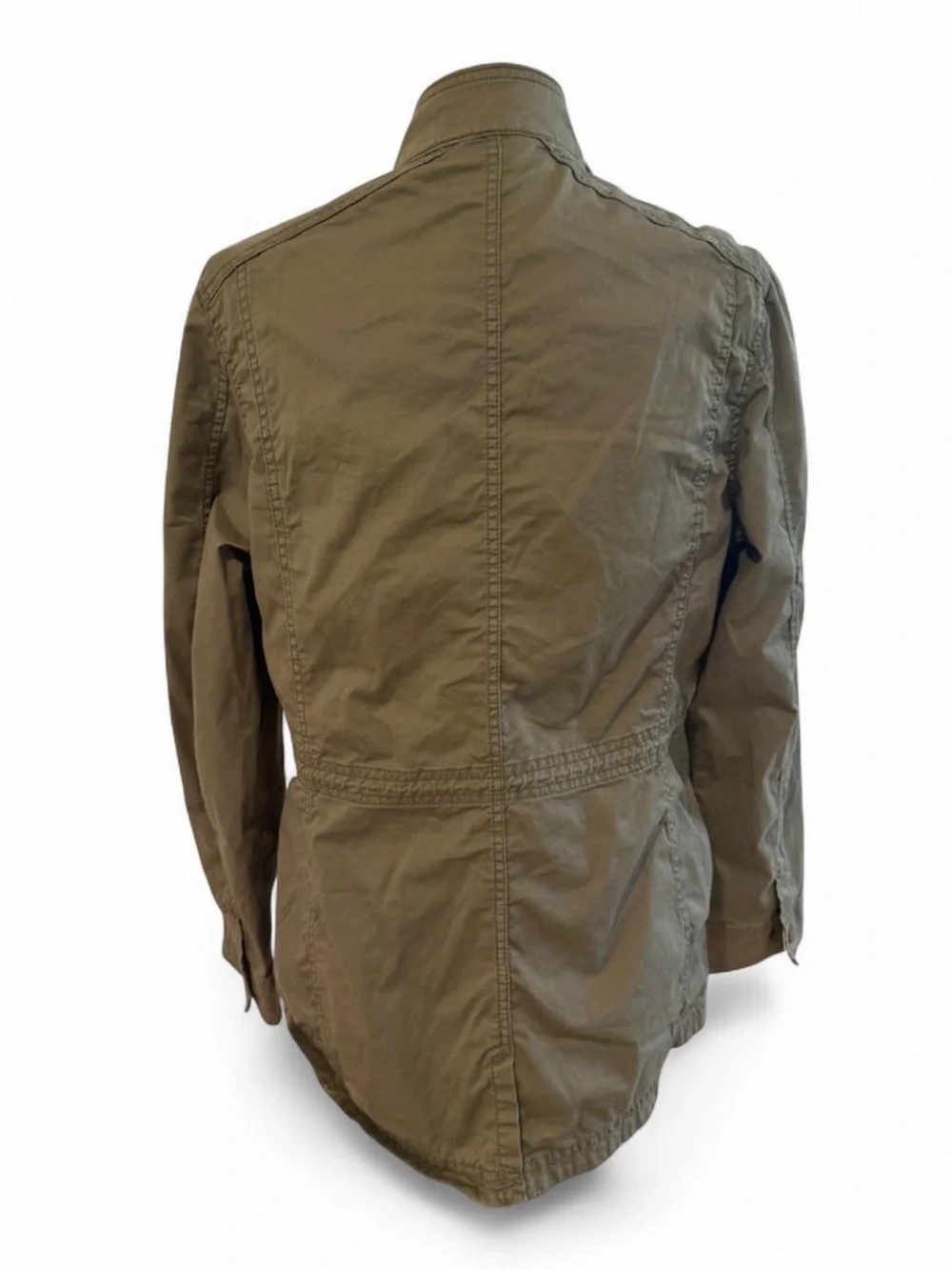 L.L.Bean khaki cotton utility jacket in a classic field-jacket style.